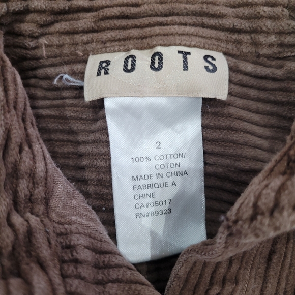 Vtg ROOTS corduroy button-up shacket toddler shirt - Picture 6 of 9